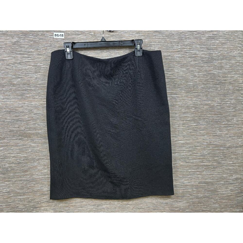 DAVID RODRIGUEZ Wool Knit Pencil Straight Skirt Womens 14 Black Casual Career